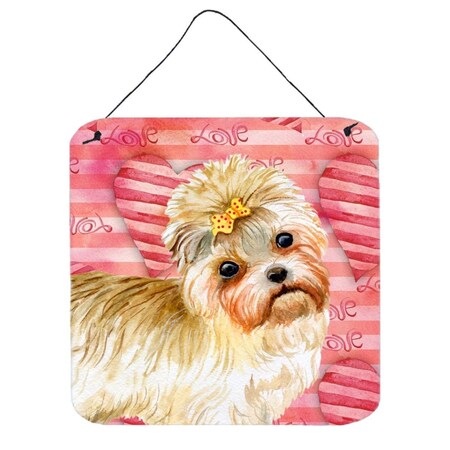 Carolines Treasures Morkie Love Wall or Door Hanging Prints BB9755DS66